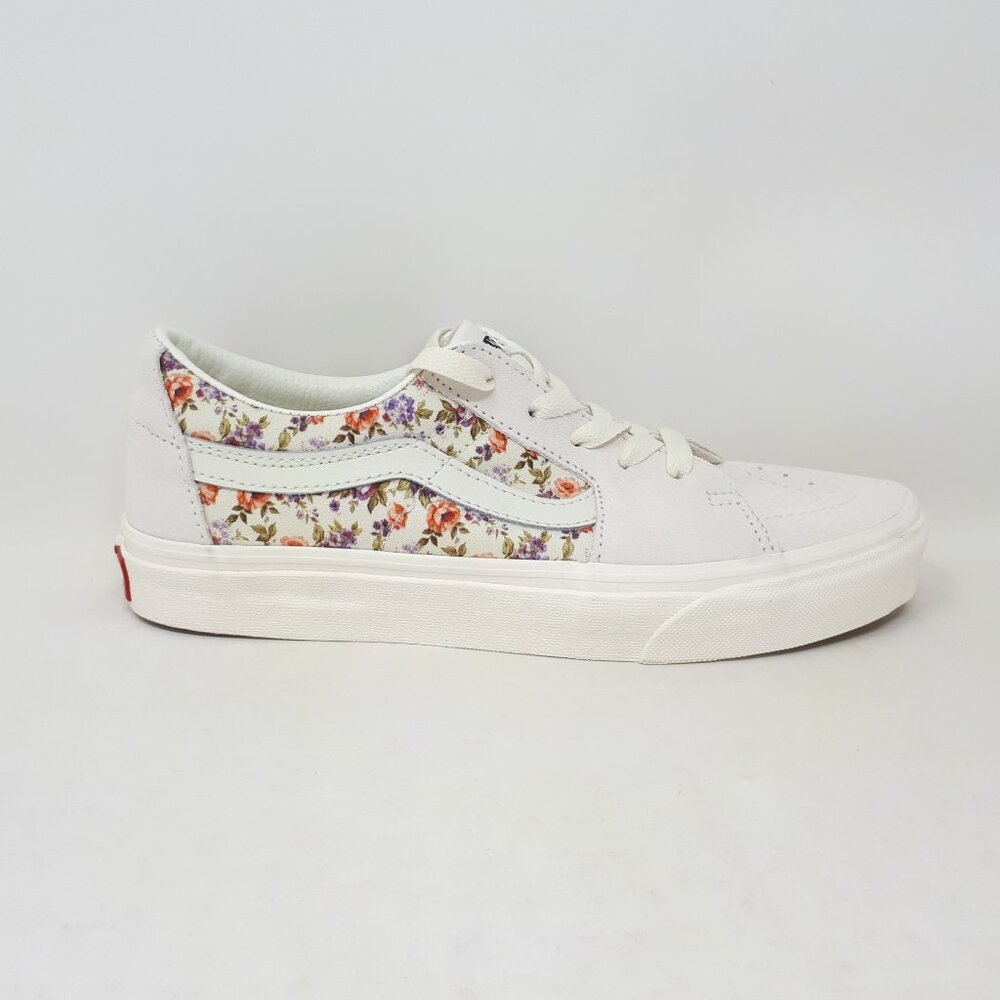 Vans Sk8-Low VTG Floral White Classic Skate Casual Shoe Sneaker Womens Size NEW